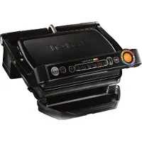 Tefal OptiGrill + GC7128, Musta, Ruostumaton teräs, Suorakulmainen, 30 x 20 mm, PTFE, Alumiini