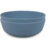 Filibabba Silikone Skål 2-Pak - Powder Blue - Blue - ONE SIZE
