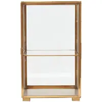 House Doctor Glass Vitrineskab - Gold - 25X25X41CM