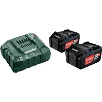 Metabo Akku ; 18 V; 2x4,0 Ah + Laturi ASC 55