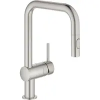 GROHE Minta Kitchen faucet with pull-out U-spout Supersteel
