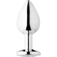 Sinful Jewel Pieni Metallinen Anustappi 7 cm - Clear