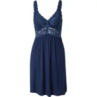 Hunkemoller Nora Lace Slip Dress - Navy - XS