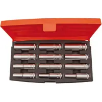 Bahco pitkähylsysarja S1612L, 1/2", 10–21 mm, 6-kulma, 12 osaa