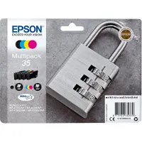 Epson 35 monipakkaus - 4 pakkeria - lajittelu, gul, syaani, magenta - alkuperäinen - läpipainopakkaus - blækpatron - WorkForce Pro WF-4720, WF-4720...
