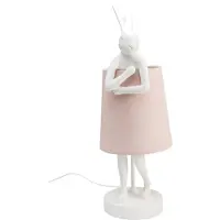 Kare Pöytävalaisin Animal Rabbit, Valkoinen/opaali, Olohuone/ruokailutila, Tekstiili/kangas/silkki, Design