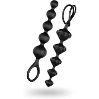 Satisfyer Soft Silicone Beads Love Beads Black