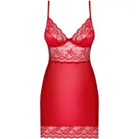 Obsessive Lovica Punainen Chemise-setti - Red - L/XL