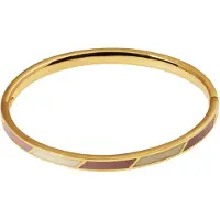 Design Letters Striped Candy Bangle - Purple - L:6.5CM