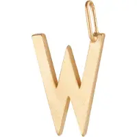 Design Letters Letter For Initial Necklace A-Z (18K Gold-Plated) - Gold - 16 MM