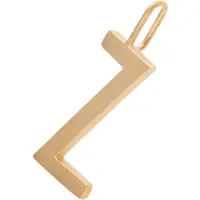 Design Letters Letter For Initial Necklace A-Z (18K Gold-Plated) - Gold - 16 MM