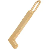 Design Letters Letter For Initial Necklace A-Z (18K Gold-Plated) - Gold - 16 MM
