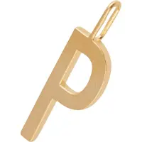 Design Letters Letter For Initial Necklace A-Z (18K Gold-Plated) - Gold - 16 MM