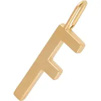 Design Letters Letter For Initial Necklace A-Z (18K Gold-Plated) - Gold - 16 MM