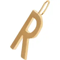 Design Letters Letter For Initial Necklace A-Z (18K Gold-Plated) - Gold - 16 MM