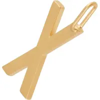 Design Letters Letter For Initial Necklace A-Z (18K Gold-Plated) - Gold - 16 MM
