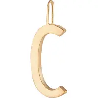Design Letters Letter For Initial Necklace A-Z (18K Gold-Plated) - Gold - 16 MM