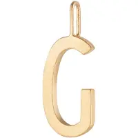 Design Letters Letter For Initial Necklace A-Z (18K Gold-Plated) - Gold - 16 MM