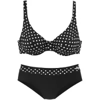 LASCANA Bikini musta / valkoinen
