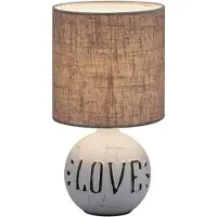 RL Esna pöytävalaisin love E14 31cm valkoinen/ruskea