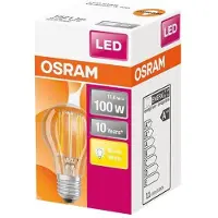Osram E27 1521lm 2700K filamentti led-vakiolamppu, kirkas