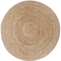 House Nordic Rina - Rug, Braided Jute - Beige - Ø 120 CM