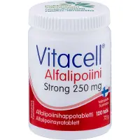 Hankintatukku Vitacell Alfalipoiini Strong 250 mg 120 tabl.