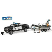 BRUDER Lelu Poliisiauto Dodge RAM 2500 ja poliisivene (1:16),