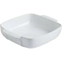 Pyrex neliövuoka keramiikka valkoinen 22x22 cm