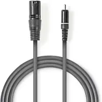 Nedis XLR uros - RCA uros XLR-audiokaapeli