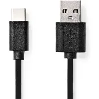 Nedis CCGB60600BK20 USB-C Uros-USB-A Uros 15W 2.00 m USB 2.0 kaapeli