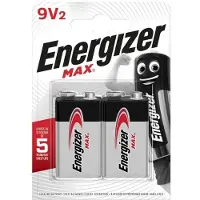 Energizer Alkaliparisto 9V | 6LR61 | 2 - Läpipainopakkaus | Hopea