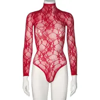 Nortie Riga Punainen Haaraton Pitsibody - Red - One size