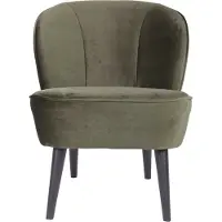 Woood Sara armchair (Seat colour: dark green)