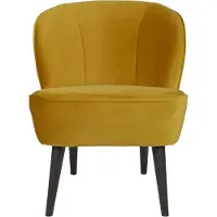 Woood Sara armchair (Seat colour: yellow ochre)