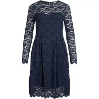 Vila Vikalila L/S Lace Dress - Noos - Navy - M