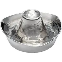 Petsafe - Drinkwell Seaside Stainless Steel Pet Fountain Gray 1,8L - Kissat - Ruokailupaikat ja juoma-automaatit - Vesiannostelijat