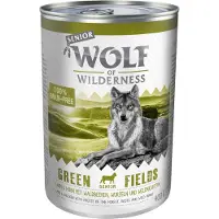 Wolf of Wilderness 24x400g Senior Green Fields lammas & kana