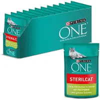 Purina One 26x85g Sterilised lohi & porkkana kissan märkäruoka
