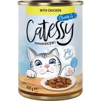 Catessy 48x400g kana hyytelössä kissan märkäruoka