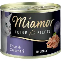Miamor 6x185g Fine Filets tonnikalaa & mustekalaa hyytelössä Kissanruoka