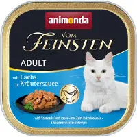 Animonda Vom Feinsten 72x100g Adult NoGrain in Sauce lohta yrtti Kissanruoka