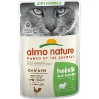 Almo Nature 70g Anti Hairball 24 x kana Holistic kissan märkäruoka