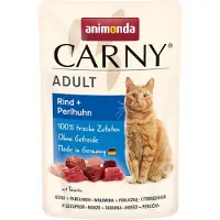 Animonda Carny 12x85g Pouch nauta + helmikana kissan märkäruoka