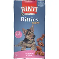 Rinti 12x75g Extra Bitties Puppy kanaherkut (kana & ankka) koiralle