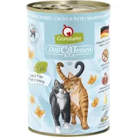 Granatapet 24x400g DeliCatessen lohi & kalkkuna kissan märkäruoka