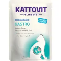 Kattovit 24x85g Feline Gastro Pouch ankka & riisi kissanruoka