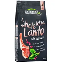 Greenwoods 12 kg karitsaa ja perunaa, pinaattia ja karpaloa koiran kuivaruoka