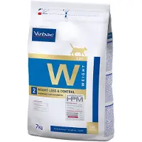 Virbac Veterinary HPM 2 Weight Loss - Control Cat kuivaruoka painonpudotukselle, lihaville ja diabeetikoille kissoille, 7 kg