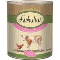Lukullus Junior -säästöpakkaus 24 x 800 g - kana ja vasikka
